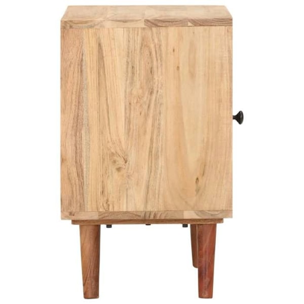 Natskab med opbevaringsrum og dør 40 x 30 x 50 cm akacietræ, ingeniørt træ, sort malet finish DEC032924 kastanj