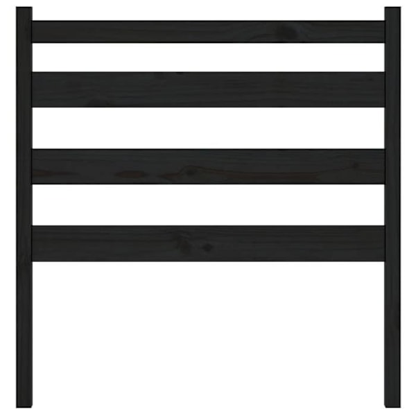 Hovedgærde - Fyrretræ - 96x4x100 cm - Sort - Moderne - Moderne design Svart
