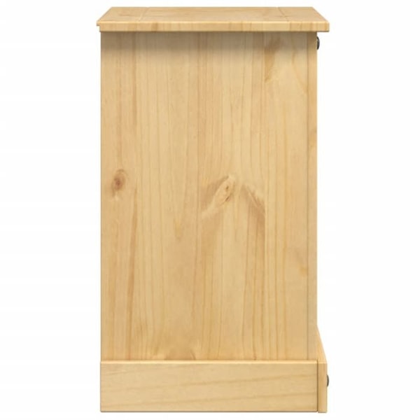 Natbord med 3 skuffer 53 x 39 x 66 cm massiv fyrretræ DEC033907 kastanj