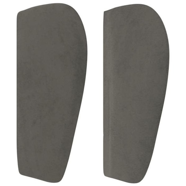Sänggavel - Ej specificerad - 83x23x78/88 cm - Mörkgrå sammet - Klassisk stil - Öron Mörkgrå