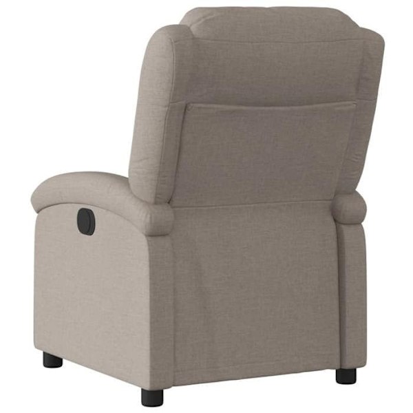 TV-recliner med elektrisk lutningsfunktion, mycket bekväm i taupe-tyg DEC028564 Guld