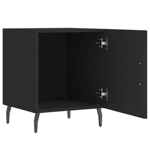 Natteskab med skab med dør 40 x 40 x 50 cm sort ingeniørtræ DEC034465 kastanj