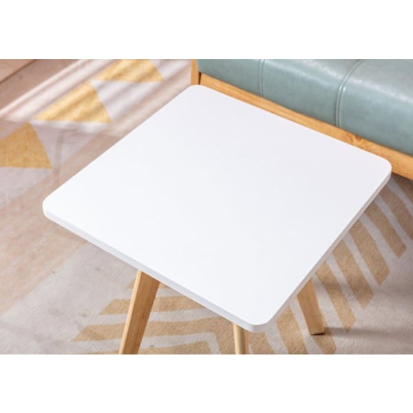 Vinkelbords i skandinavisk stil, höjd 46 cm, i vit MDF med fyrkantiga ben 10_0005514 Vit