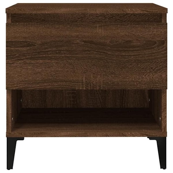 Konsolbord til sofa 50 x 46 x 50 cm brun ingeniørtræ DEC032407 kastanj