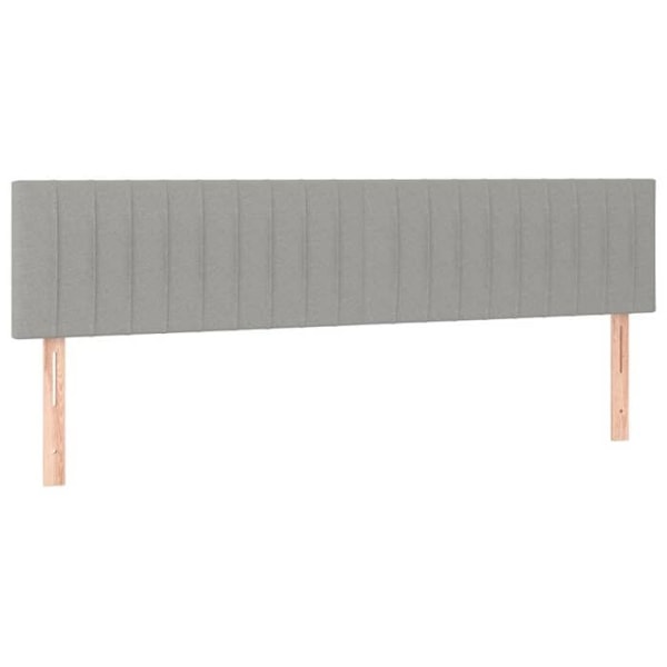 Hovedgavl - Ikke specificeret - 90x78/88 cm - Lys grå stof - Klassisk - Højdejusterbar Ljusgrått