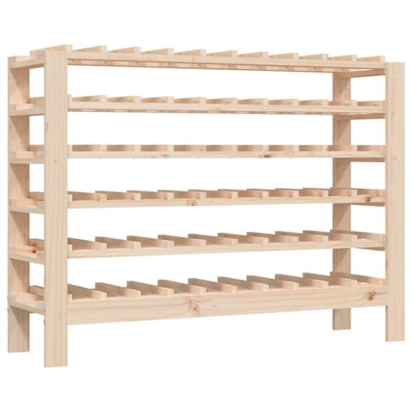 Vinförråd för upp till 60 flaskor, 109,5 x 30 x 82 cm, i furu DEC024352 kastanj