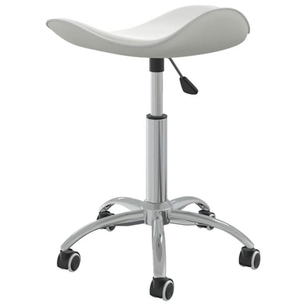 Arbejdshynde med drejelige hjul, justerbar højde i hvid PVC DEC025064 Vit