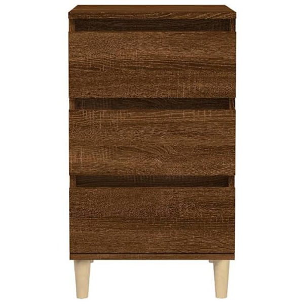 Natskab med 3 skuffer 40 x 35 x 70 cm brun ingeniørtræ DEC033737 kastanj