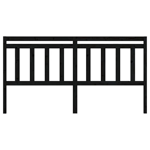 Hovedgærde - Fyrretræ - Sort - 186x100 cm - Moderne stil - Elegant design Svart