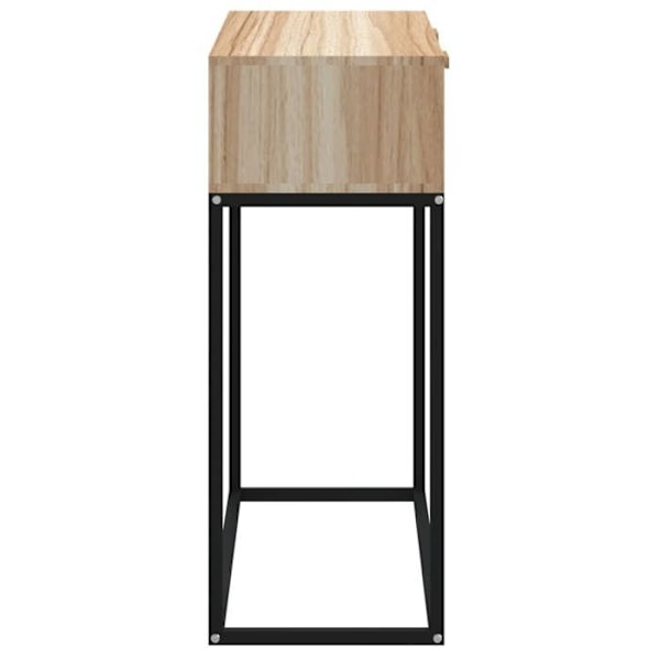 Praktisk konsolbord med opbevaringsskuffer 80 x 30 x 75 cm, ingeniørtræ og jern DEC031573 kastanj
