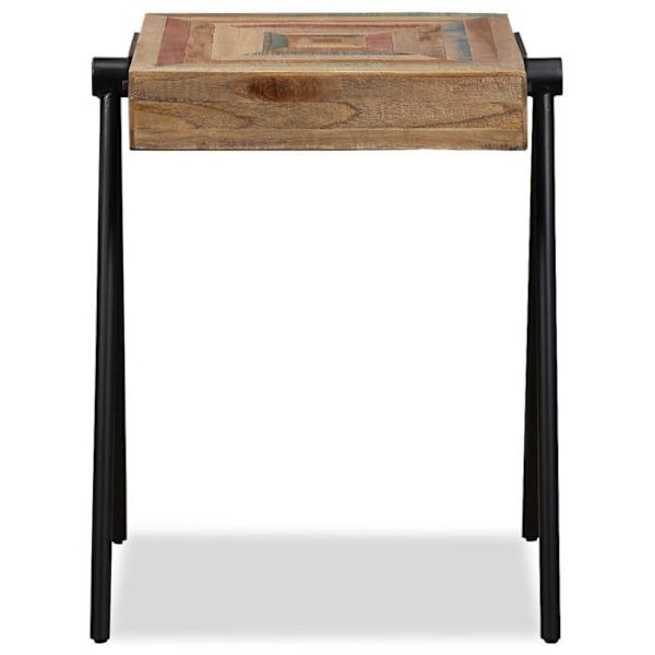 Sidebord til plante i genanvendt massiv teak i multifarvet DEC032543 Flerfärgad