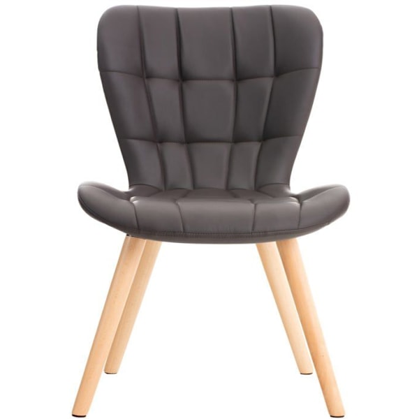 Matstol x1 hög rygg med dekorativa sömmar, sits i brun PVC 10_0002213 kastanj