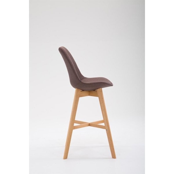 Barstol hög design skandinavisk modern i brunt tyg