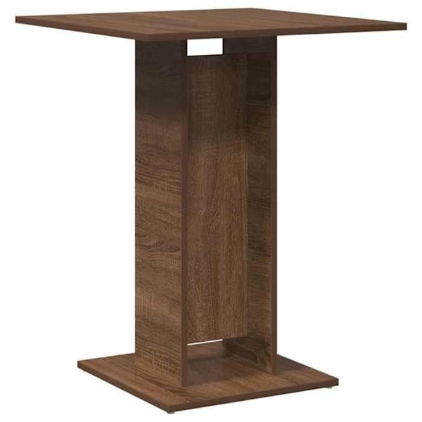 Side table 60 x 60 x 75 cm brunt ingeniørtræ DEC036550 kastanj