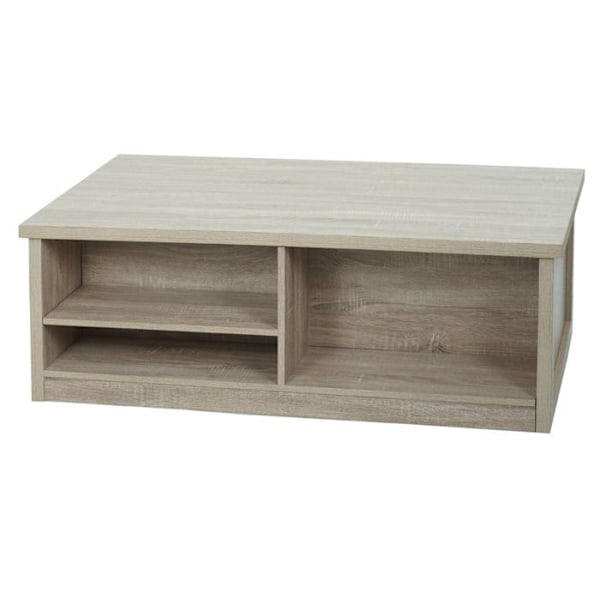 Bordvarmt bord med skydedør 6 opbevaringsrum i træ- og metalfinish 44x120x60 cm 04_0008435 kastanj