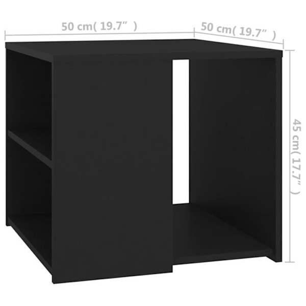 Konsolbord til entré, stue møbel 50 x 50 x 45 cm, sort ingenieurtræ DEC032498 kastanj