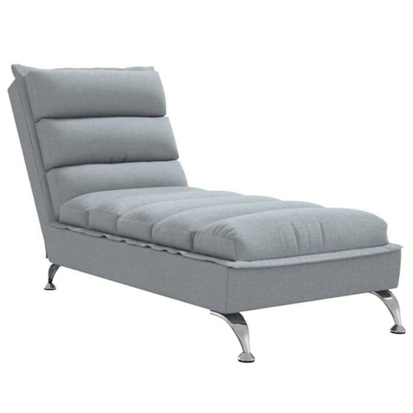 Meridienne chaise longue sisätiloille vaaleanharmailla kankaalla DEC026074 Grå