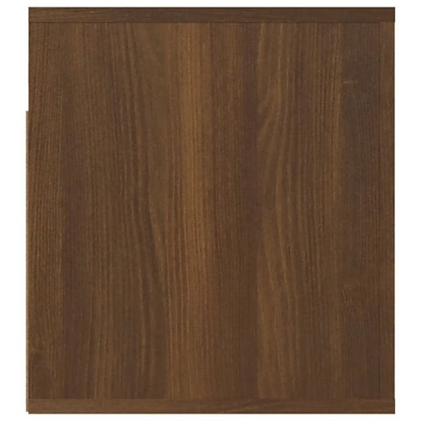 Væghængt natbord med skuffe og åben rum 50 x 36 x 40 cm ingenjörstræ brun DEC034277 kastanj