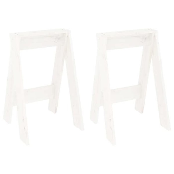 Taburett sittplats köksstol design enkel 40 x 40 x 60 cm vit furu DEC026404 Vit