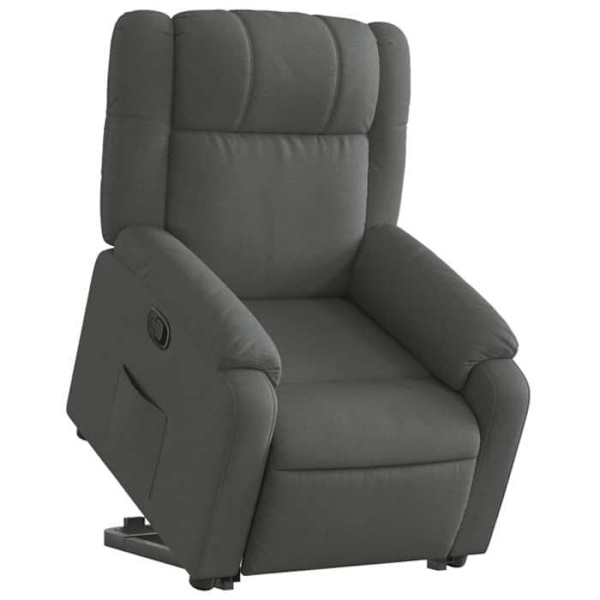 Fauteuil relax TV med komfortabel polstring og elektrisk løftefunktion i mørkegrå stof DEC027932 Grå