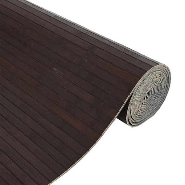 Paravent avskiljare för rum vägg 165 x 800 cm mörkbrun bambu DEC031154 kastanj