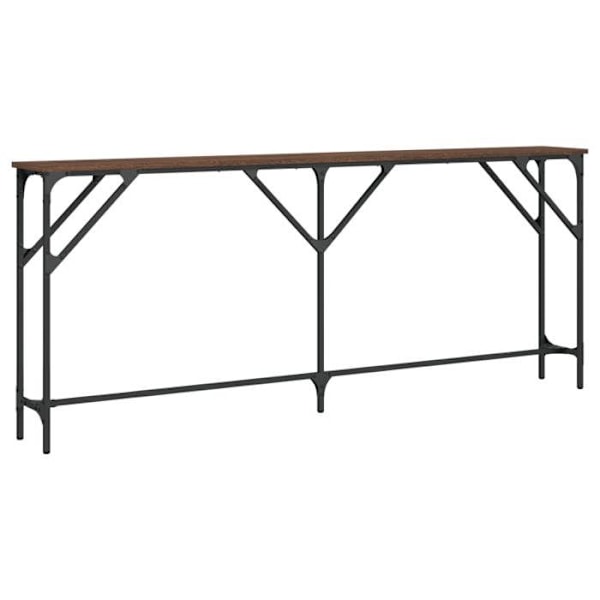 Konsolbord praktiskt för en organiserad entré 180 x 23 x 75 cm ingenjörsträ och metall DEC031866 kastanj