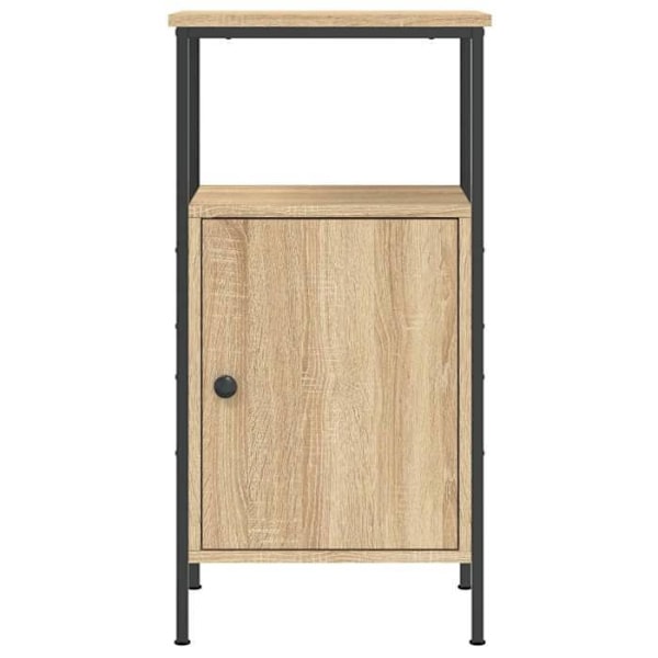 Yöpöytä säilytysosastolla ja ovella 41 x 31 x 80 cm tekopuun ja metallin yhdistelmä DEC033874 kastanj