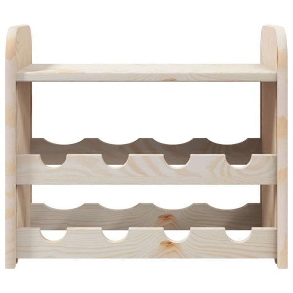 Flaskställ, vinlagringshylla för upp till 8 flaskor 43 x 25 x 37 cm, furu DEC024364 kastanj