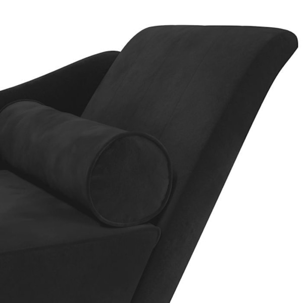 Meridienne chaise longue sohva sisätiloihin mustista samettityynyistä DEC026091 Svart