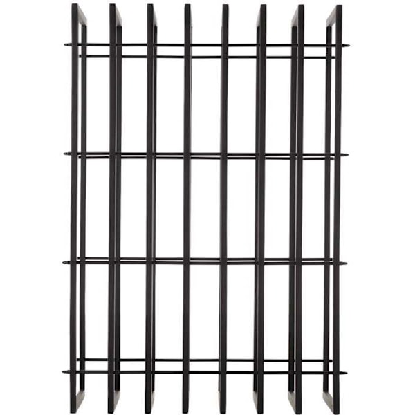 Range bûches hylde support træ til pejs 150x50 cm i mat sort metal 10_0003537 kastanj