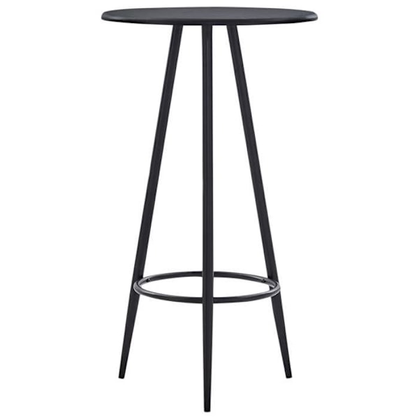 Multifunktionel borde, høj bord 60 x 107,5 cm MDF sort og pulverlakeret stål DEC036490 Svart