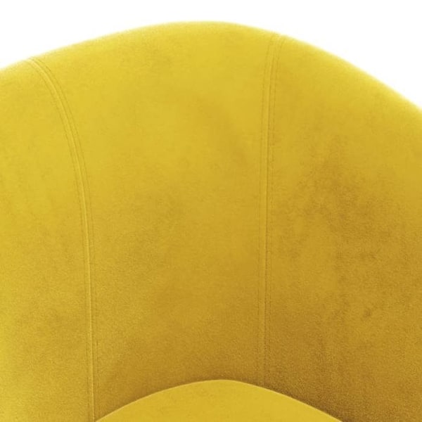 Moderne design loungestol med komfortabel sæde og gul velour fodskammel DEC026425 Gul