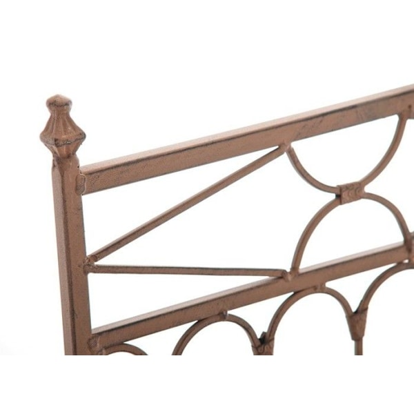Sammenklappelig have-terrasse-balkon stol design rustikt i smedet jern, gammel brun 10_0003594 kastanj