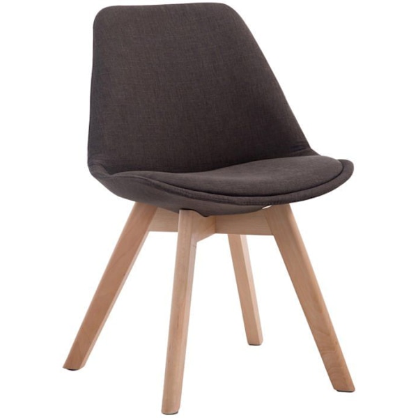 Matstol x1 skandinaviskt design i mörkgrått tyg med ben i ljust trä 10_0003271 kastanj