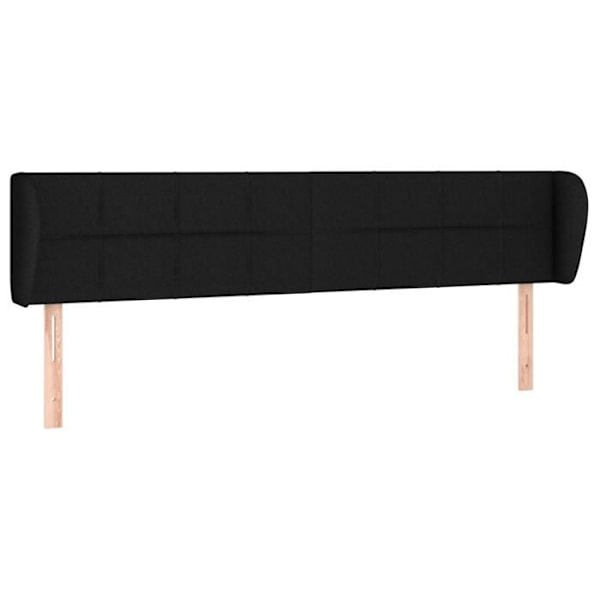 Hovedgærde - Soveværelses tilbehør - 163x23x78/88 cm - Sort stof - Klassisk stil - Højdejusterbart Svart