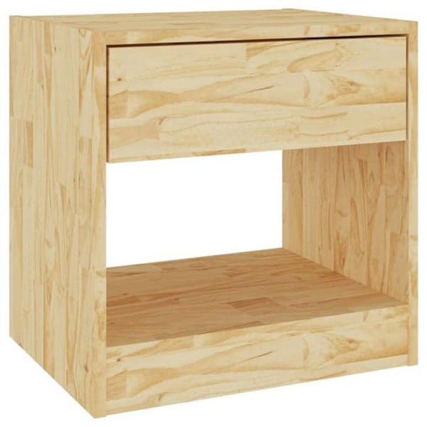 Yöpöytä laatikolla ja avoimella osastolla 40 x 31 x 40 cm käsittelemätöntä mäntyä DEC032954 kastanj