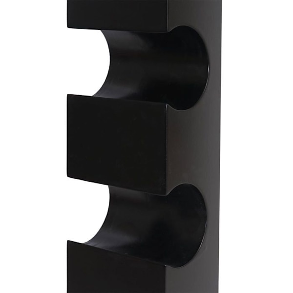 Flaskeholder vægmonteret flaskeholder, til 5 flasker 99x13x9cm sort 04_0002519 Svart