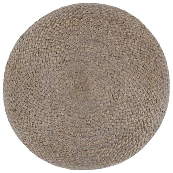 Pouf taburet fodrest støtte lavet i hånden jute reb fletning grå 45 x 30 cm DEC029995 Grå