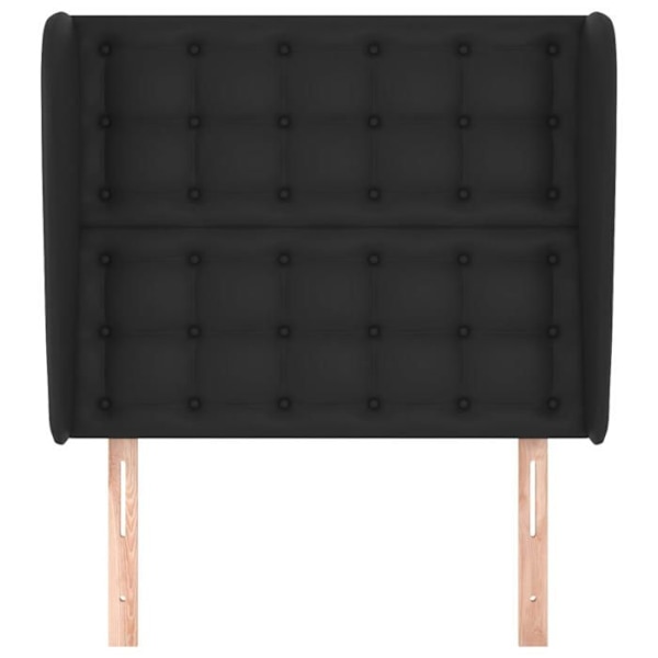 Huvudgavel - TDL - 83 x 23 x 118/128 cm - Syntetläder svart - Höj- och sänkbar - Elegant design Svart