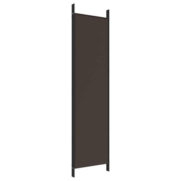 Paravent skillevæg 4 paneler 200 x 200 cm brun stof og jern DEC030874 kastanj