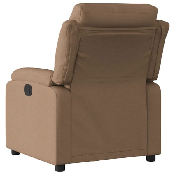 TV lazy chair med komfortabel polstring og manuel vippefunktion i brunt stof DEC028039 kastanj