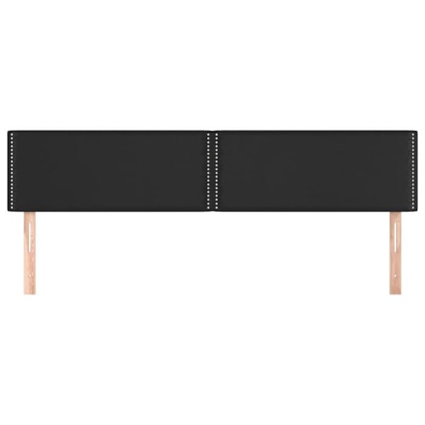 Sänggavel tillbehör säng sovrum möbel i 2 delar 100 x 5 x 78/88 cm syntetisk svart TDL0206281 Svart