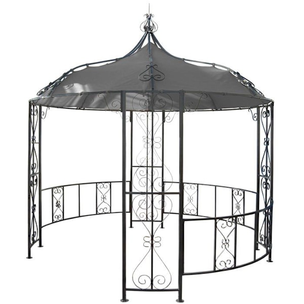 Pergola - Määrittelemätön - Pyöreä - Vahva teräs - Ø 3m - Väri harmaa