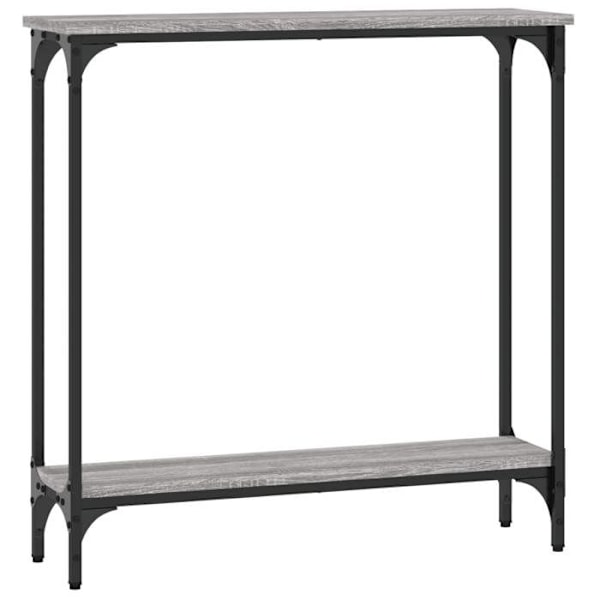 Bordsskåp konsol praktisk för en organiserad entré 75 x 22,5 x 75 cm ingenjörsträ grå och metall DEC032236 kastanj