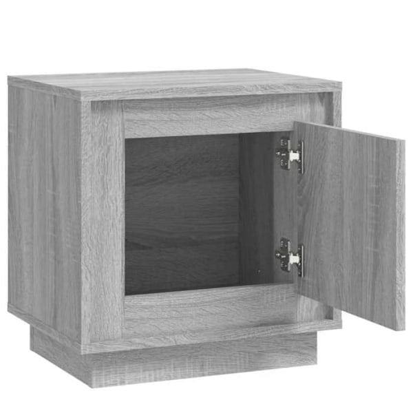 Yöpöytä suljettavalla osastolla 44 x 35 x 45 cm harmaata engineered puuta DEC034667 kastanj