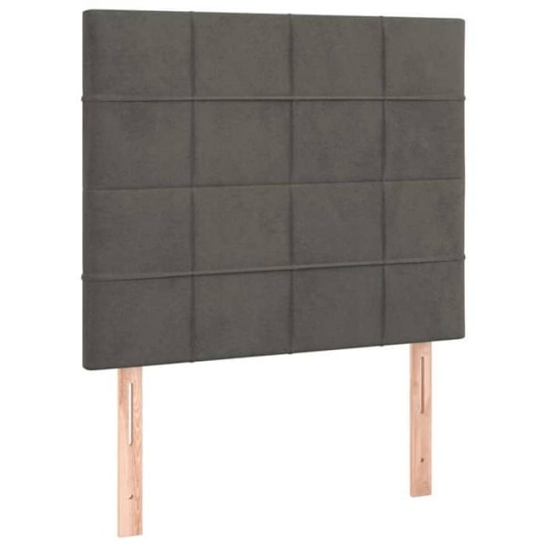 Hovedgærde til seng med LED-møbel 100 x 5 x 118/128 cm mørkegråt fløjl TDL0201206