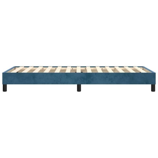 Vuodekehys - Ei määritelty - 90x200 cm - Tummansininen sametti - 1 paikka - Laatikot Mörkblå