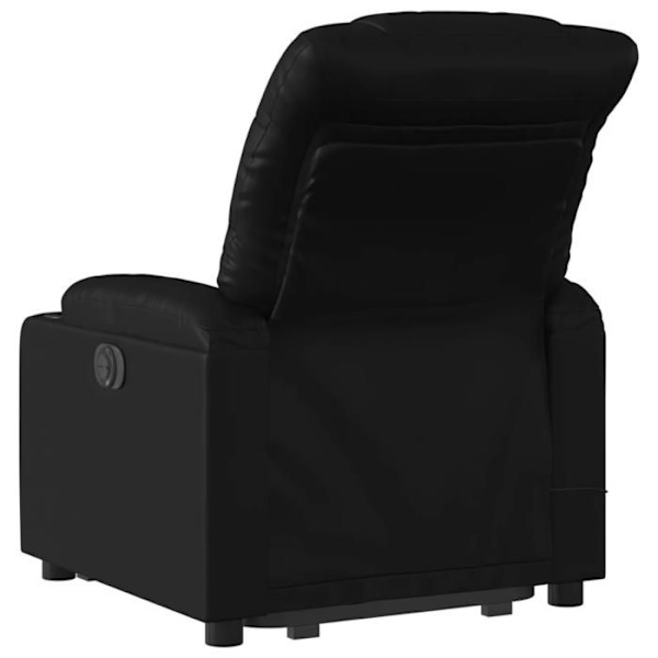 Massagestol med elektrisk lyftfunktion och lutbar funktion i svart PVC DEC027803 Svart