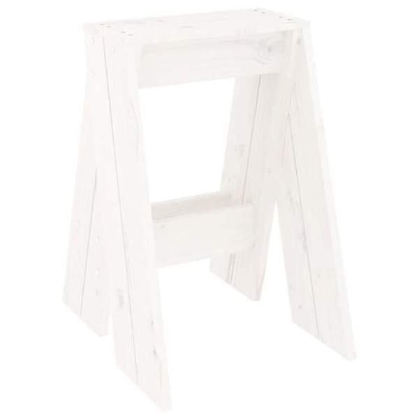 Taburett sittplats köksstol design enkel 40 x 40 x 60 cm vit furu DEC026404 Vit
