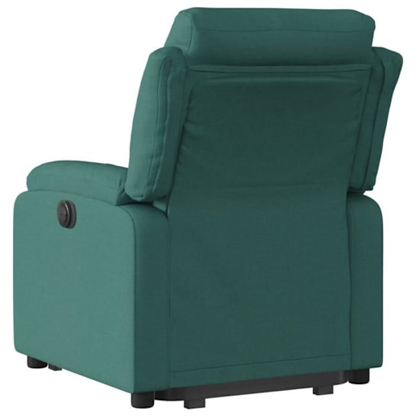 Fauteuil relax TV med komfortabel polstring og elektrisk løftefunktion i mørkegrønt stof DEC028230 Guld